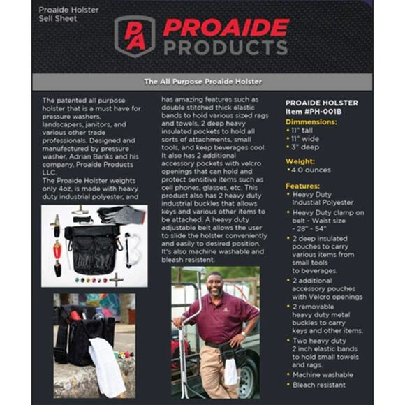 NWT NEW Proaide Holster Accessory Holder for Pressure Washers, Trainers, Trades - Picture 3 of 10